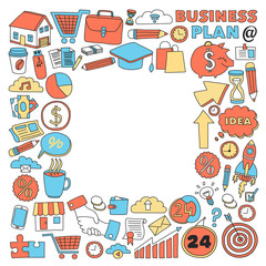 Business and finance online education vector pattern. Start up and innovations
