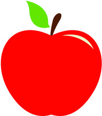 red apple vector illustration