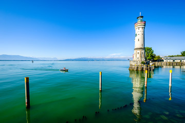 famous harbor of Lindau am Bodensee
