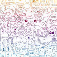 Business and finance online education vector pattern. Start up and innovations