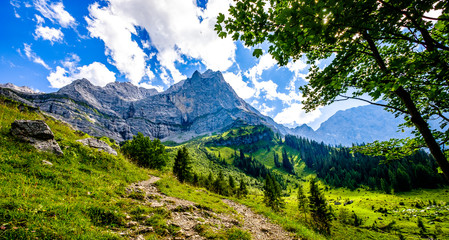 landscape at the eng alm in austria