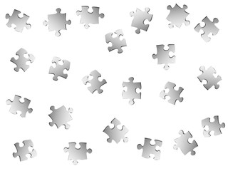 Business conundrum jigsaw puzzle metallic silver 