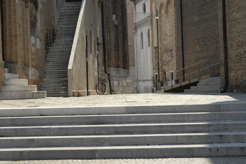 exterior of old builidings, no people