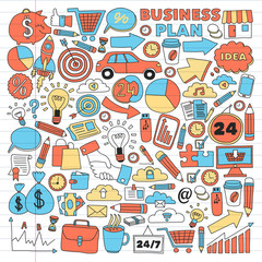 Business and finance online education vector pattern. Start up and innovations