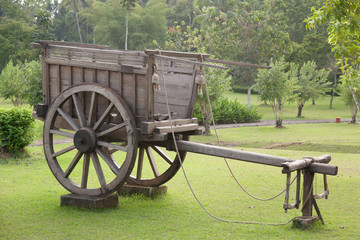 19 May 2008, Yogyakarta, Indonesia: Wooden Cart At Green Garden