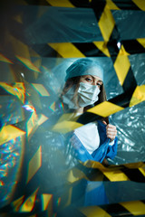 young medic on self isolation corona virus covid-19