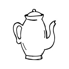 Kettle hand drawn icon