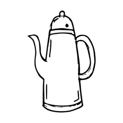 Kettle hand drawn icon