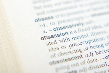 The description of the noun Obsession in English dictionary	