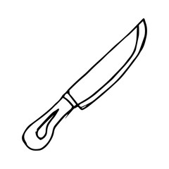 Knife hand drawn icon vector