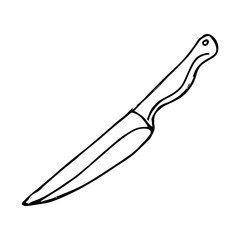 Knife hand drawn icon vector