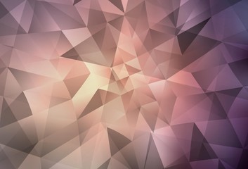 Dark Pink vector polygon abstract backdrop.