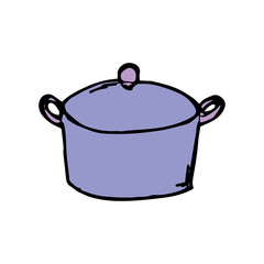 Pan hand drawn icon vector
