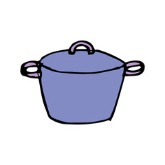 Pan hand drawn icon vector