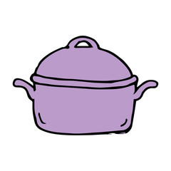 Pan hand drawn icon vector