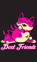 Best Friend Cat T-shirt Design