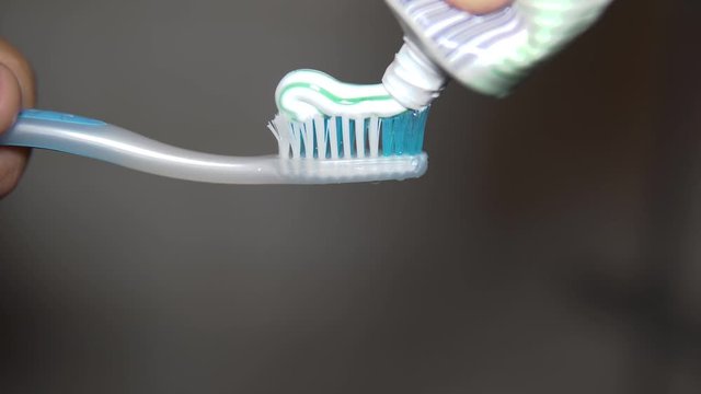 toothbrush with toothpaste