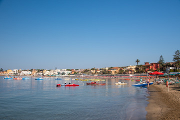 Fototapeta premium The beautiful beach of Santa Marinella, close to Rome, Italy 