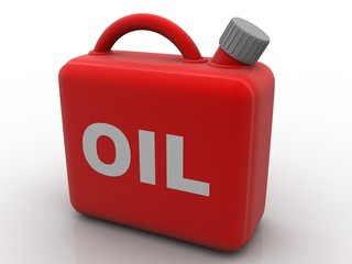 3d illustration oil in can