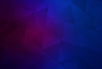 Dark Pink, Blue vector triangle mosaic texture.