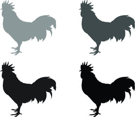 vector set of rooster