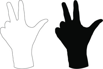 hand gestures vector illustration