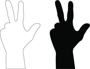 hand gestures vector illustration
