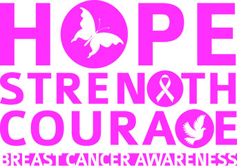Hope Strengths Courage breast awareness campaign 