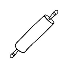 Rolling pin hand drawn icon