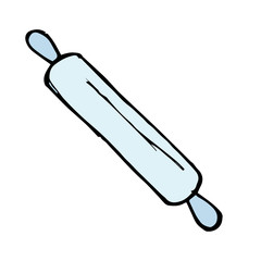 Rolling pin hand drawn icon