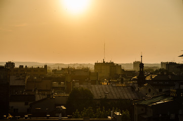 krakow sunset