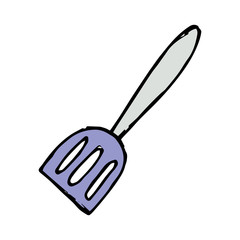Kitchen spatula hand drawn icon vector