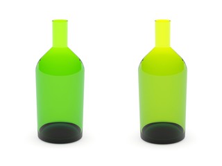 3d bottle on white background
