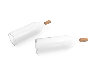 3d bottle on white background