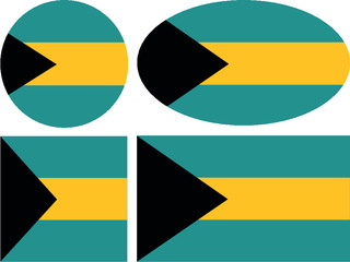 Bahamas set of flags