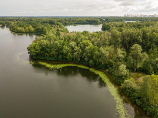 Aerial view of the Dnieper River in Kiev.