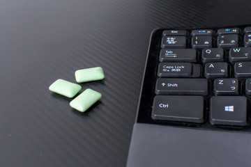 ガムとキーボード