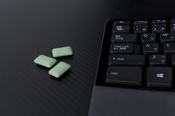 ガムとキーボード