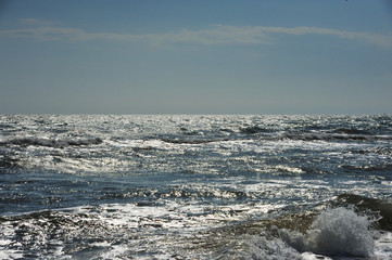 Light storm on the Black sea
