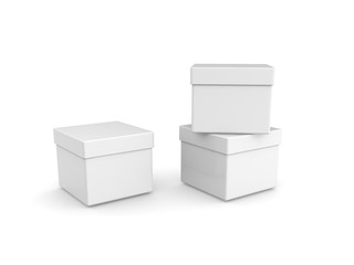 Fototapeta premium 3D box on white background