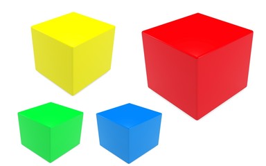 3D box on white background