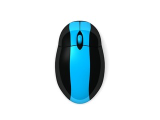3D computer mouse on white background