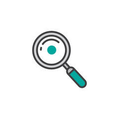 Magnify glass icon. Stock vector illustration isolated on white background