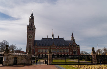 Fototapeta na wymiar Palace of Peace in The Hague in the Netherlands