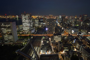 Obraz premium Tokyo at Nigh view of the city, Tokyo city skyline, Tokyo Japan