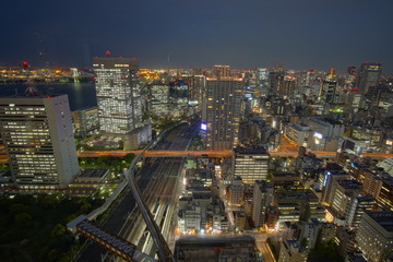 Fototapeta premium Tokyo at Nigh view of the city, Tokyo city skyline, Tokyo Japan