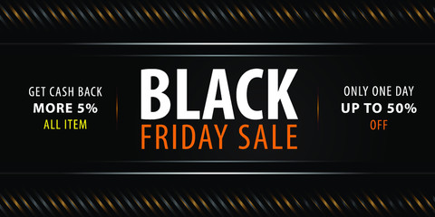 Black friday sale banner template design
