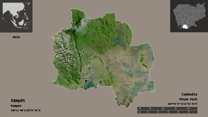 Kâmpôt, province of Cambodia,. Previews. Satellite