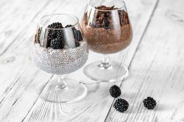 Chia seed puddings