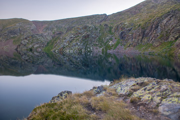 Fototapeta premium Estanys de Vall del Riu. Beautiful mountain landscape in Pyrenees, Andorra